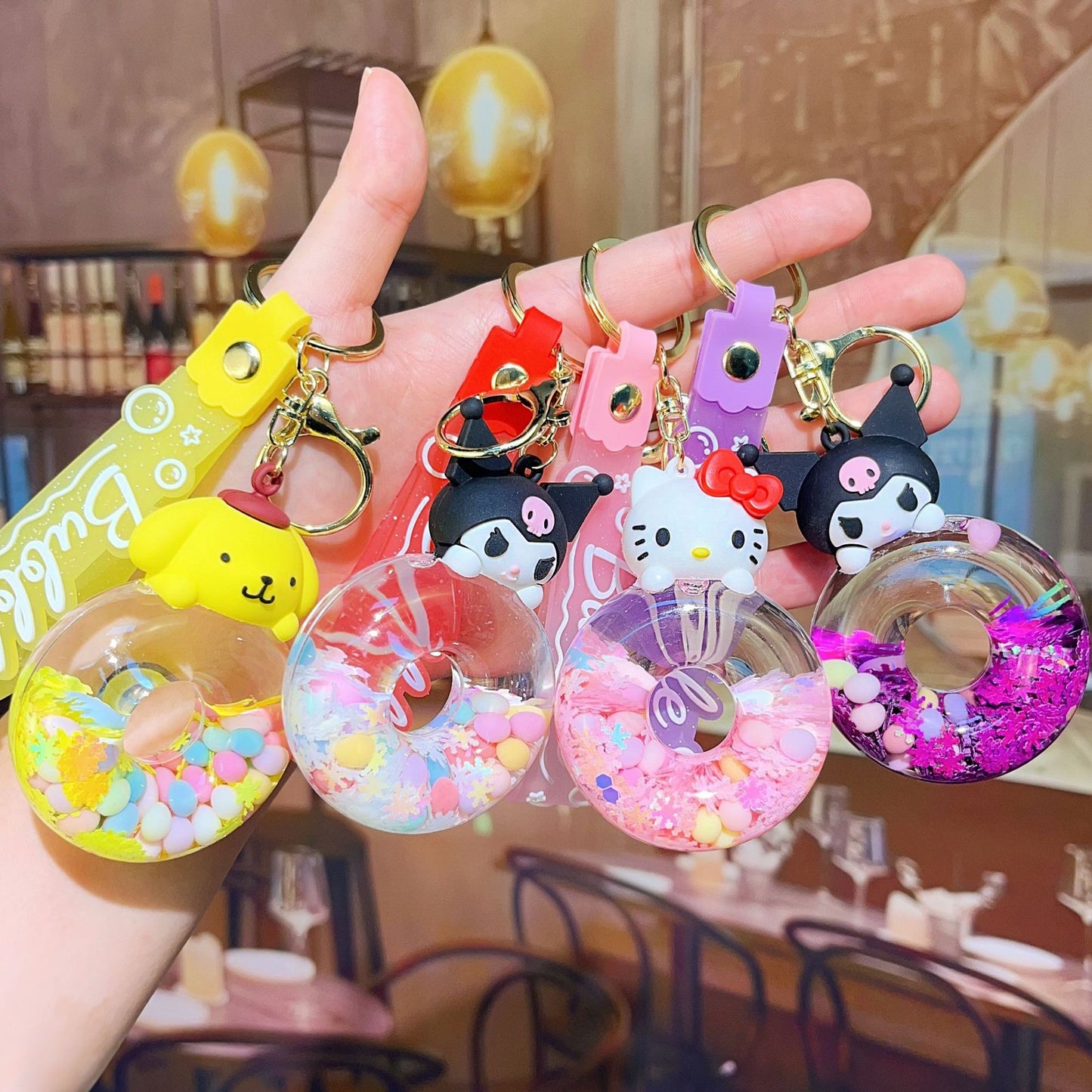 Sanrio Liquid Donut Keychain