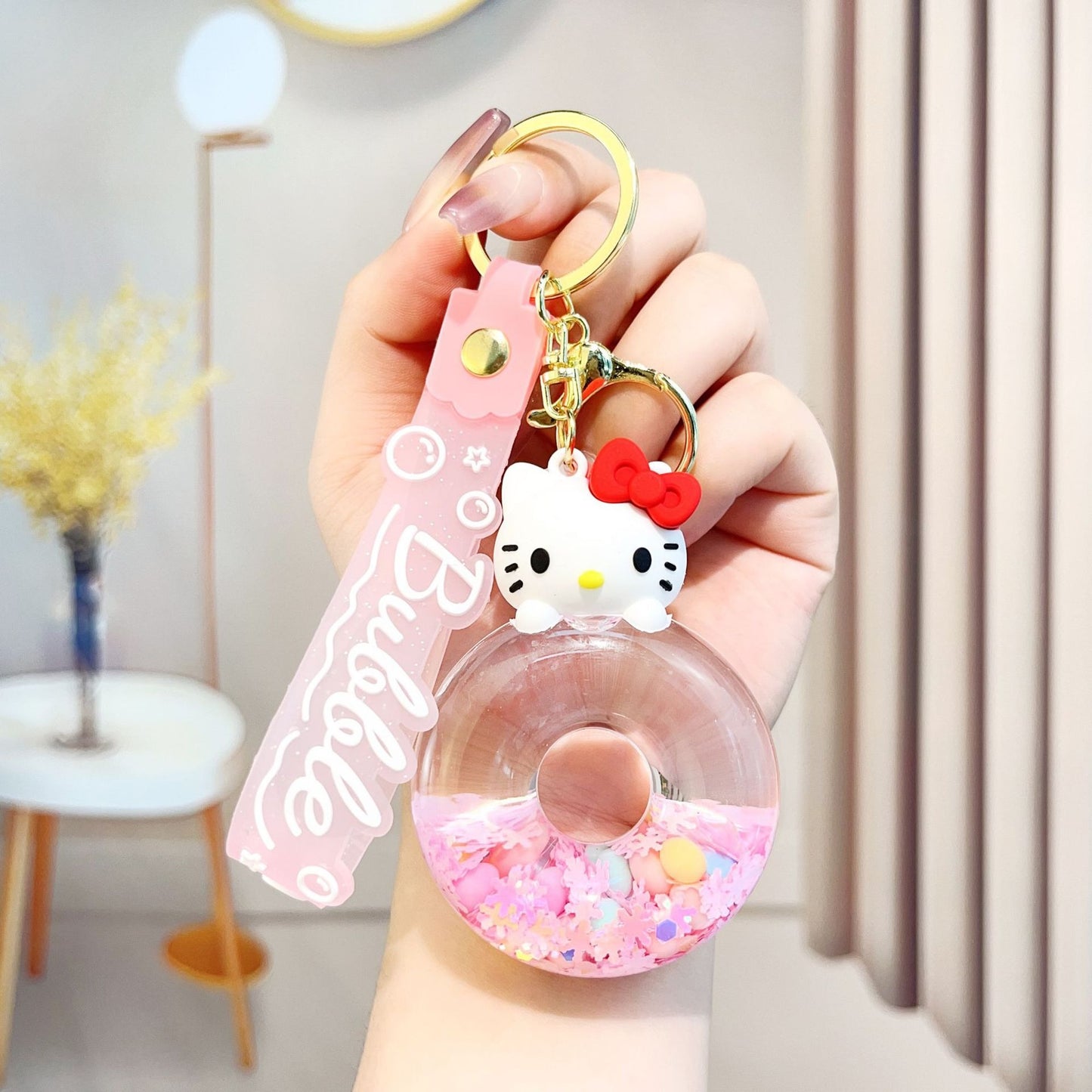 Sanrio Liquid Donut Keychain