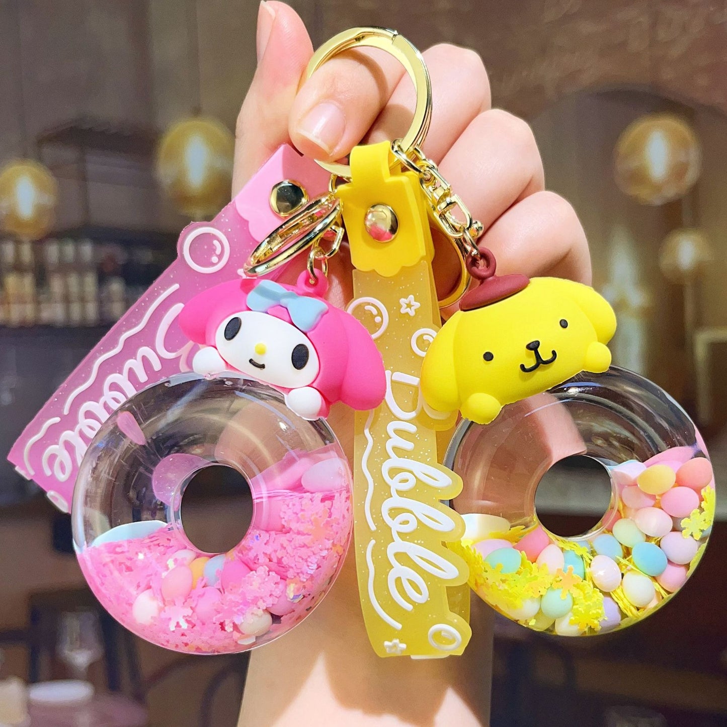 Sanrio Liquid Donut Keychain