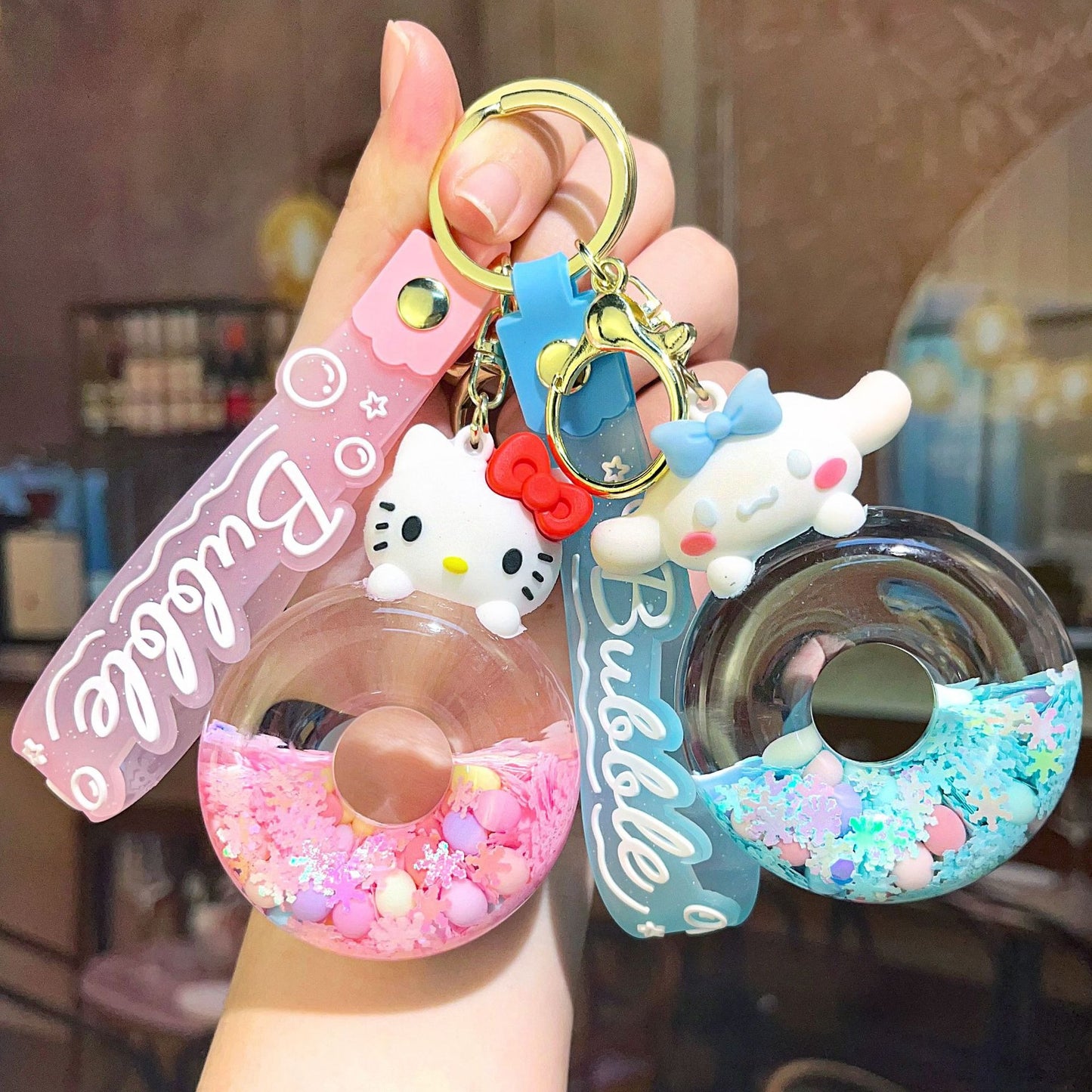 Sanrio Liquid Donut Keychain