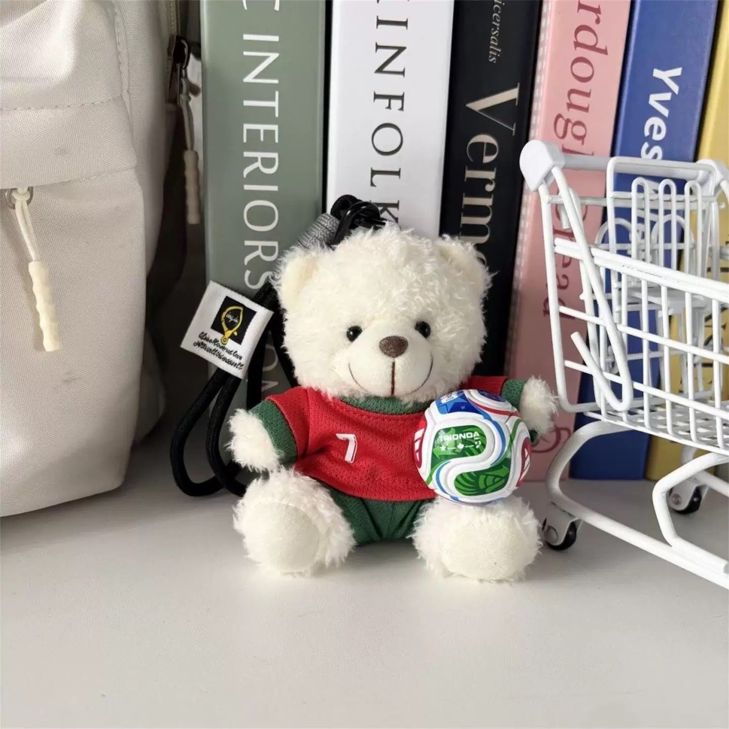 Soccer Bear Keychain