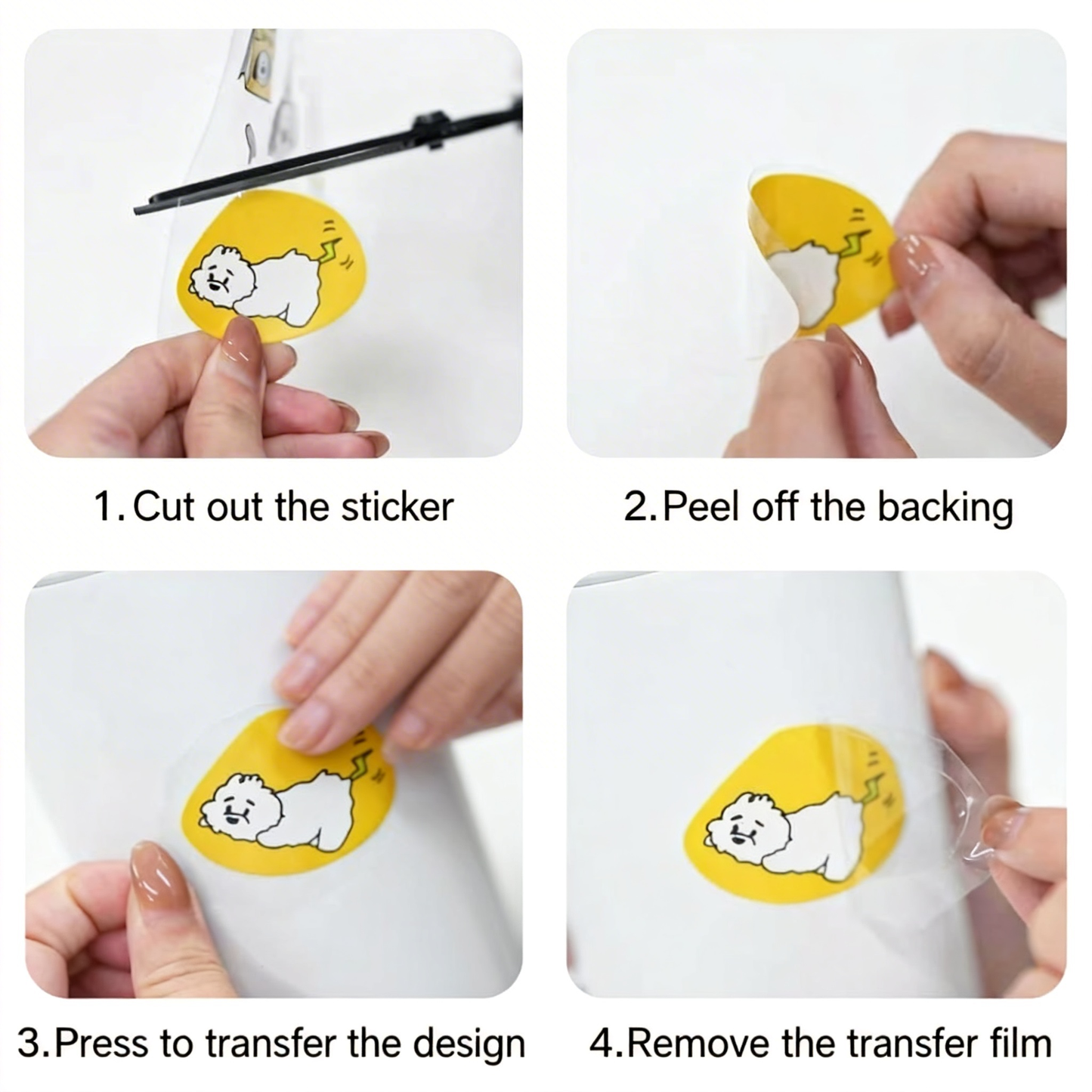 Big Nose Dog UV Transfer Sticker