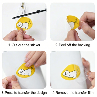 Big Nose Dog UV Transfer Sticker